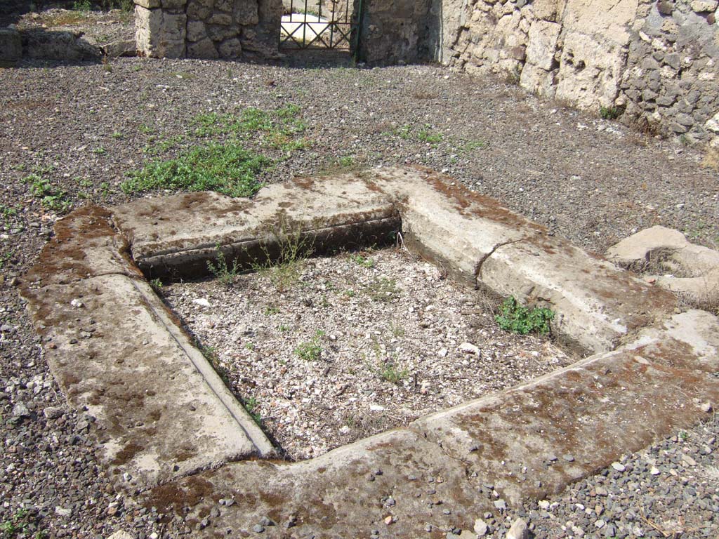 VII.16.12 Pompeii. September 2005. Room 24, impluvium in atrium.