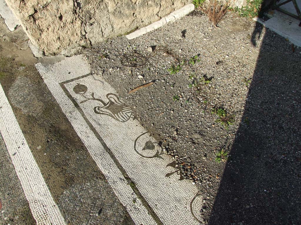 VII.16.13 Pompeii. December 2007. Vestibule 1, with entrance mosaic.