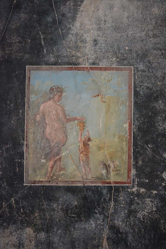 VII.16.22 Pompeii. October 2018. Room 58, central wall painting from north wall.
Foto Annette Haug, ERC Grant 681269 DCOR.
