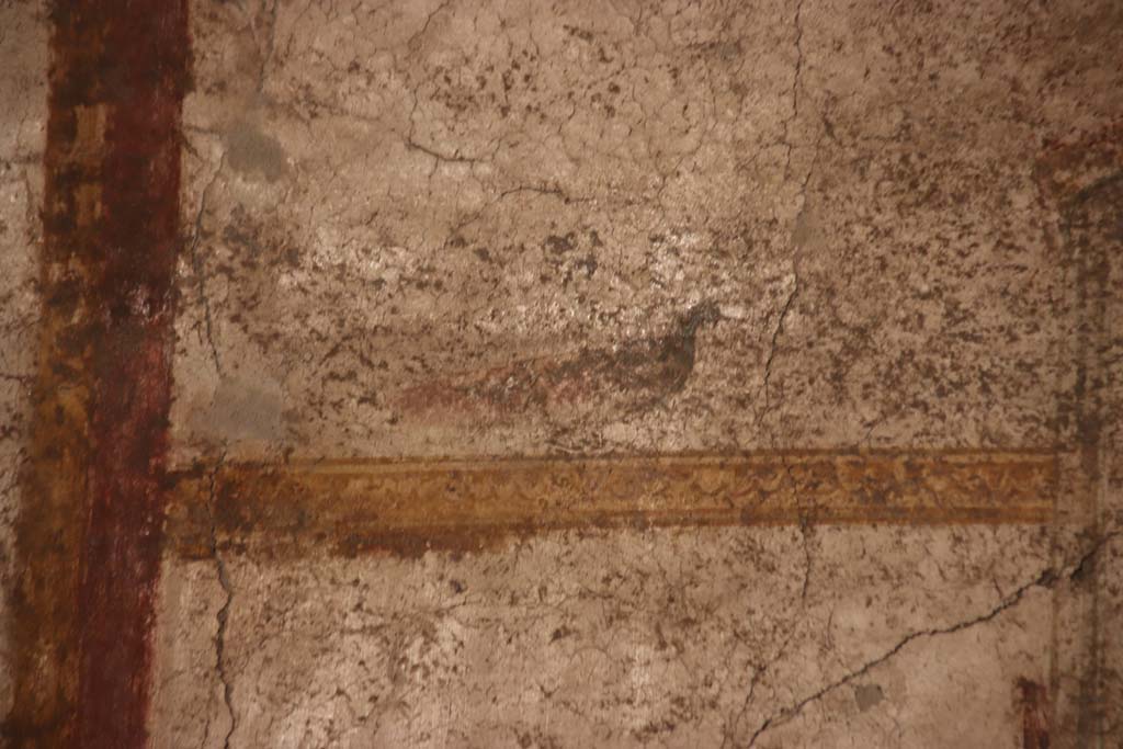 VII.16.a Pompeii. October 2020. Room 7, detail from upper south wall. Photo courtesy of Klaus Heese.