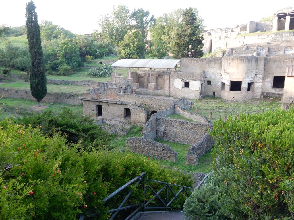 VII.16.a Pompeii. June 2019. Looking north-east across Suburban Baths. Photo courtesy of Buzz Ferebee.