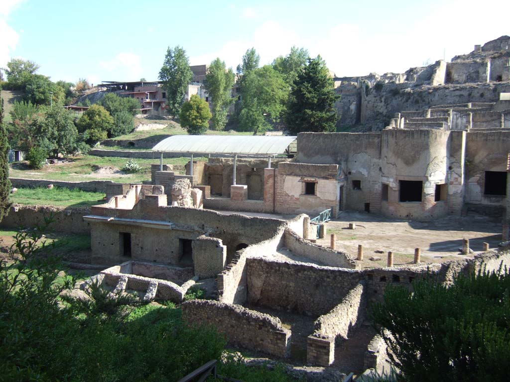 VII.16.a Pompeii. September 2005. Looking north-east across Suburban Baths.