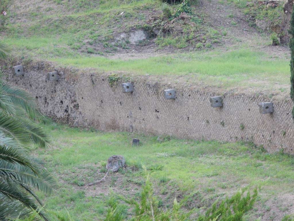 VII.16.a Pompeii. June 2019. Wall on north side of Baths. Photo courtesy of Buzz Ferebee.