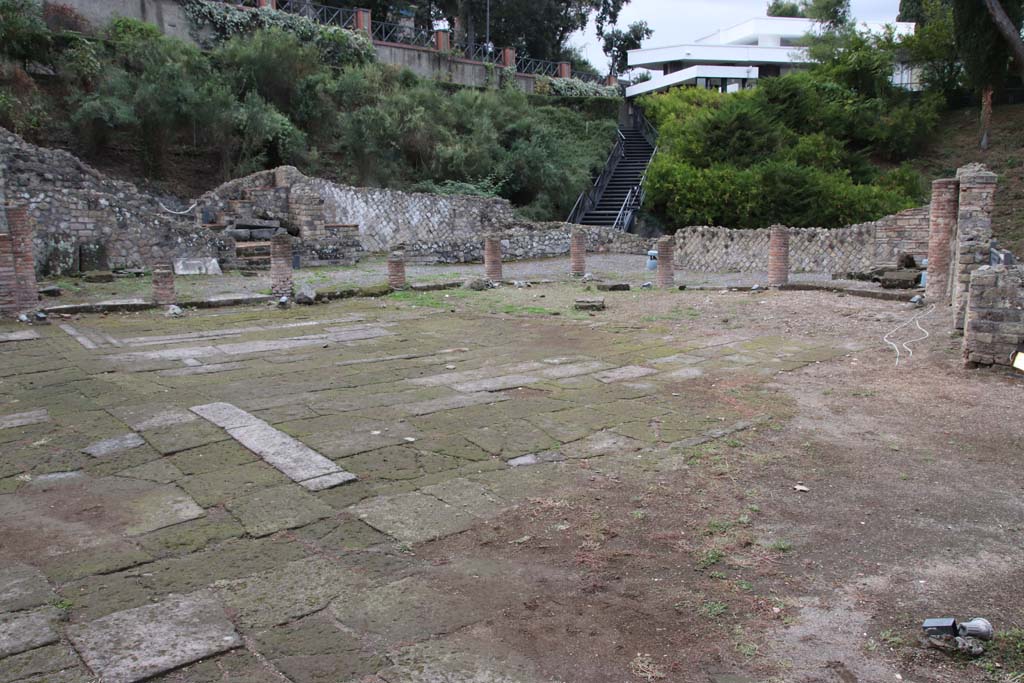 VII.16.a Suburban Baths. October 2020. Looking south across courtyard C. Photo courtesy of Klaus Heese.