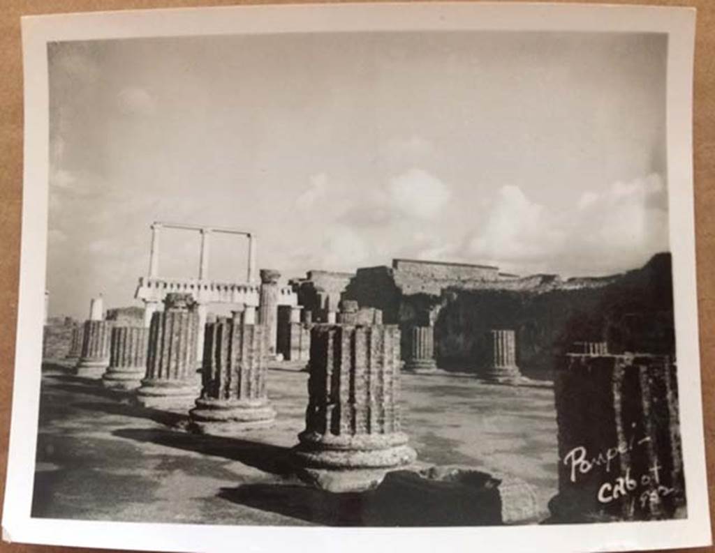 VIII.1.1 Pompeii. 1952 (from a navy visit of the USS Cabot (CVL-28)). Looking south-east across Basilica.  Photo courtesy of Rick Bauer.
