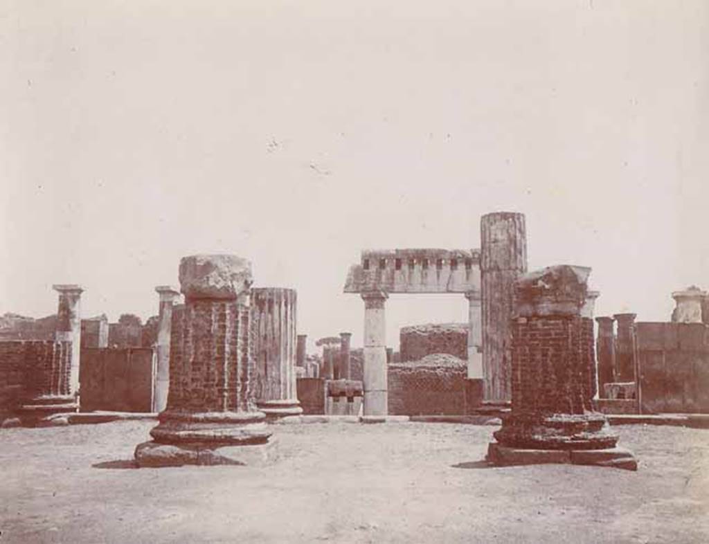 VIII.1.1 Pompeii. 1910. Looking east towards Forum. Photo courtesy of Drew Baker.