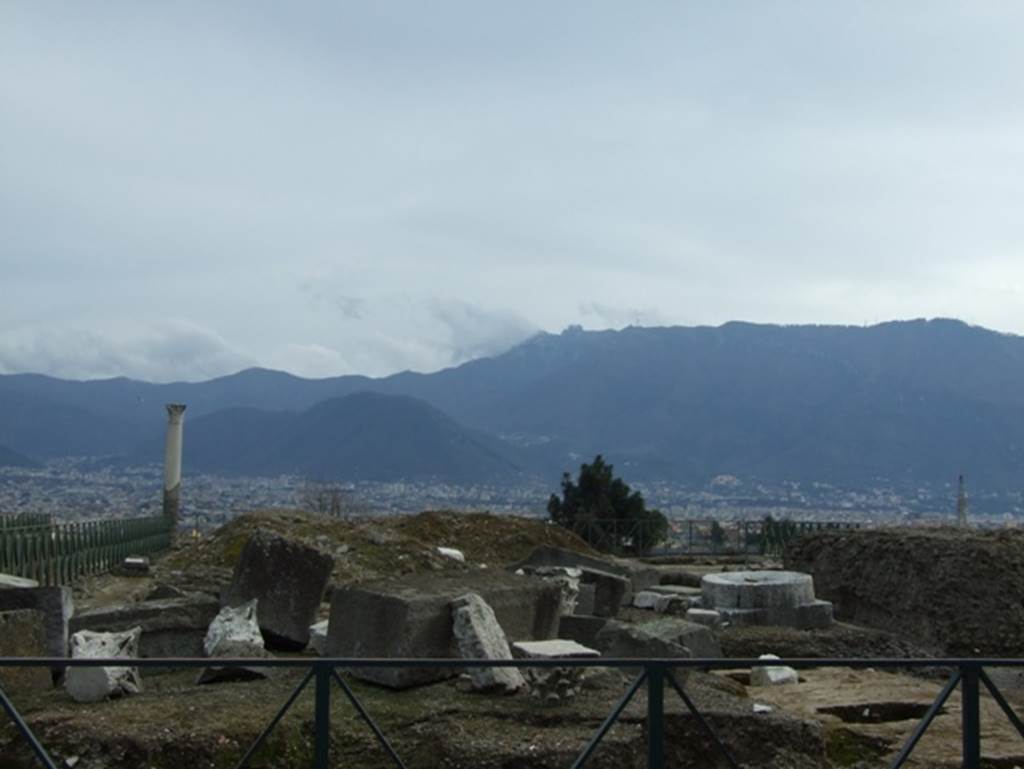 VIII.1.3 Pompeii. March 2009. Looking south across site of Temple.