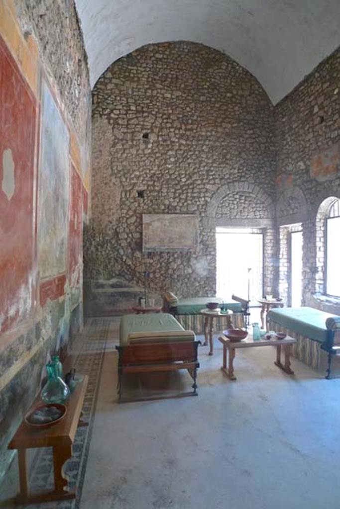 VIII.1.a, Pompeii. June 2017. Triclinium C, looking east. Photo courtesy of Michael Binns.