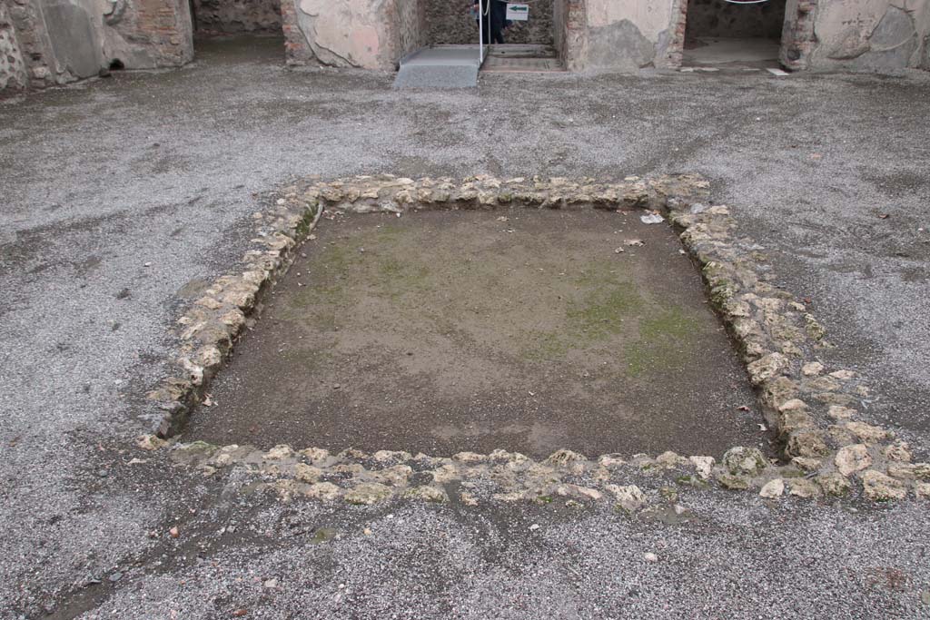 VIII.2.3 Pompeii. October 2020.Looking north across impluvium in atrium. Photo courtesy of Klaus Heese.