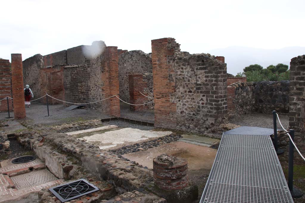 VIII.2.13/14/16 Pompeii. October 2020. Looking south-east from west side of peristyle. Photo courtesy of Klaus Heese.