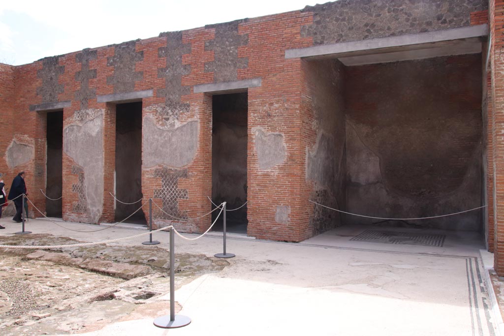 VIII.2.16 Pompeii. May 2024. Looking east along south side of atrium, from south ala, on right. Photo courtesy of Klaus Heese.