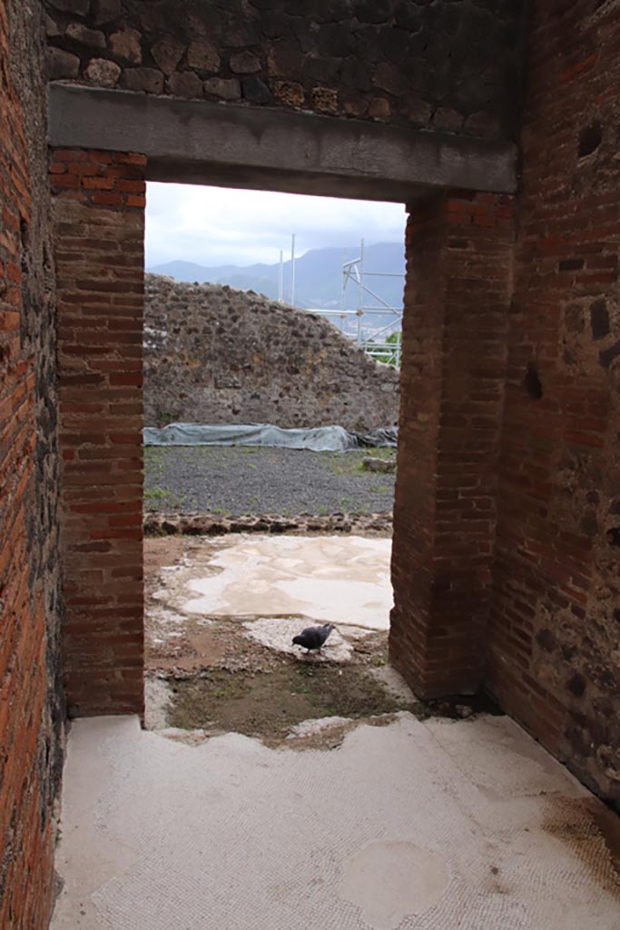 VIII.2.16 Pompeii. May 2024. 
Looking south through doorway into large room which originally may have been part of VIII.2.18.
Photo courtesy of Klaus Heese.
