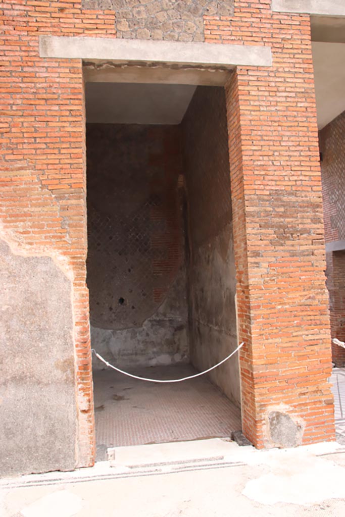 VIII.2.16 Pompeii. May 2024. 
Doorway to room on north side of entrance corridor, in north-east corner of atrium. Photo courtesy of Klaus Heese.
