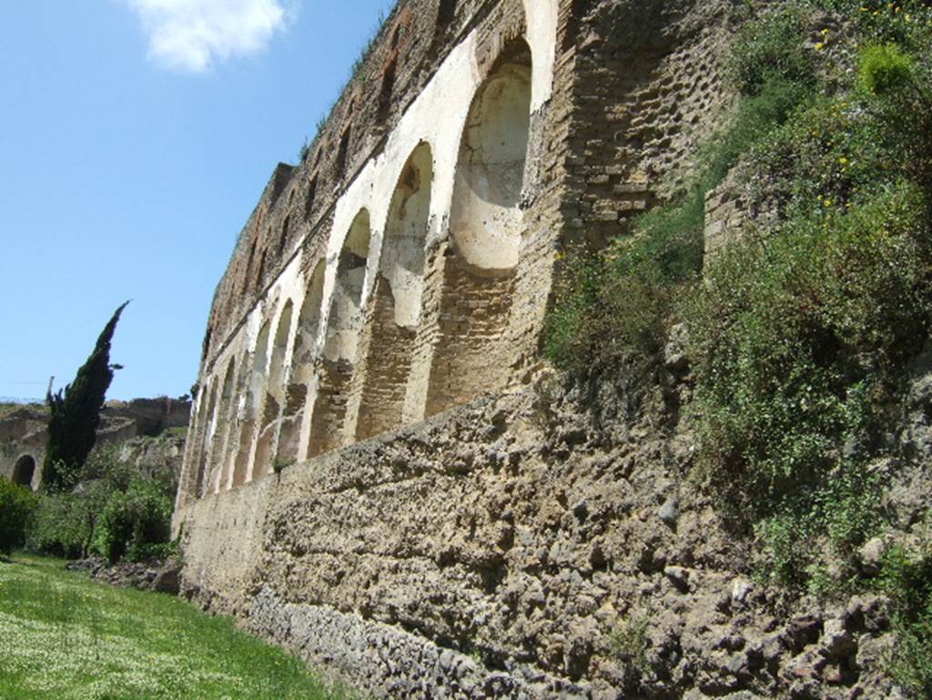 VIII.2.20 Pompeii. May 2006. Rear of Sarno baths, looking north-west.