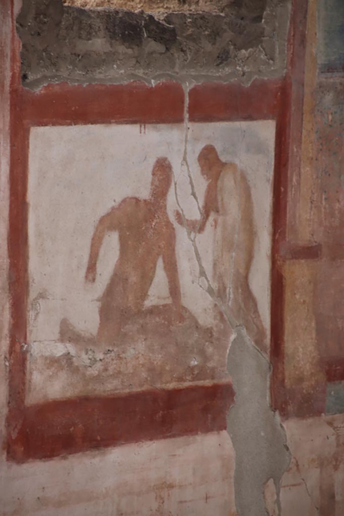 VIII.2.23 Pompeii. May 2024. Detail from east wall. Photo courtesy of Klaus Heese.