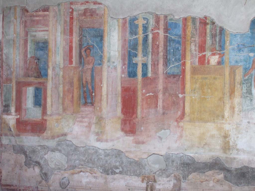 VIII.2.23 Pompeii. December 2005. Detail of painting on the south wall, east end.