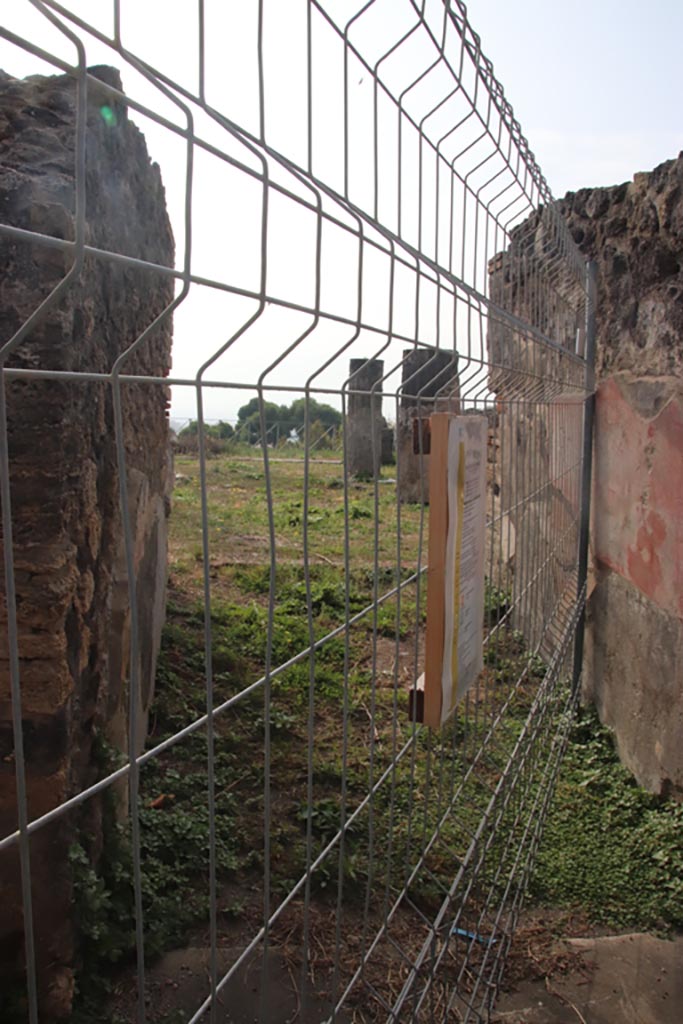 VIII.2.28 Pompeii. October 2023. 
Looking south along entrance fauces or corridor. Photo courtesy of Klaus Heese.
