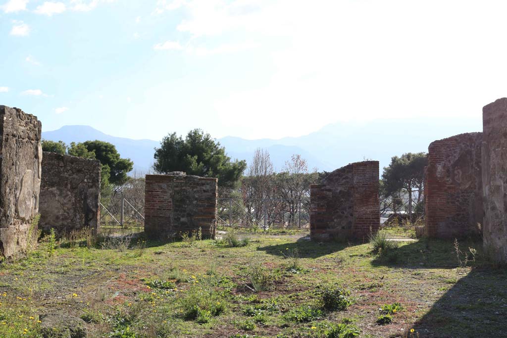 VIII.2.34, Pompeii. December 2018. Looking south across site impluvium in atrium. Photo courtesy of Aude Durand.