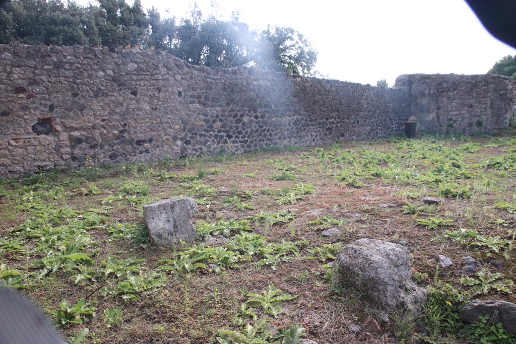 VIII.2.37 Pompeii. October 2023. East wall of large room or atrium. Photo courtesy of Klaus Heese