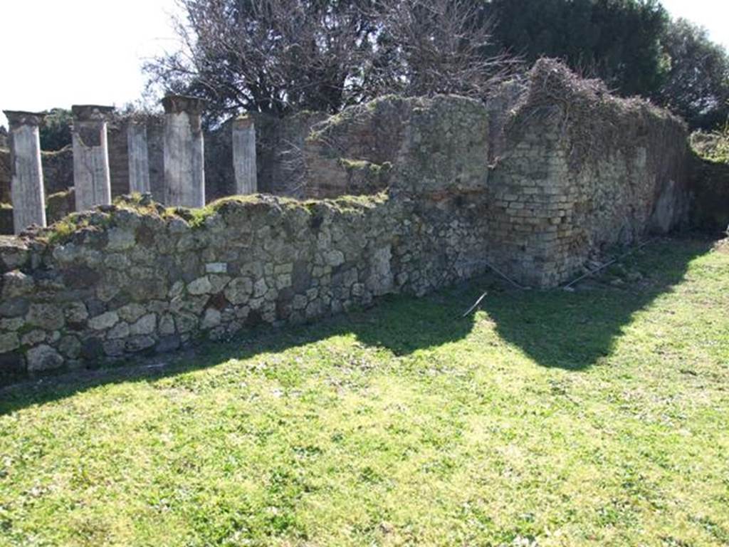 VIII.3.4 Pompeii.  March 2009.   Room 18.  Rear garden area.  Looking East.