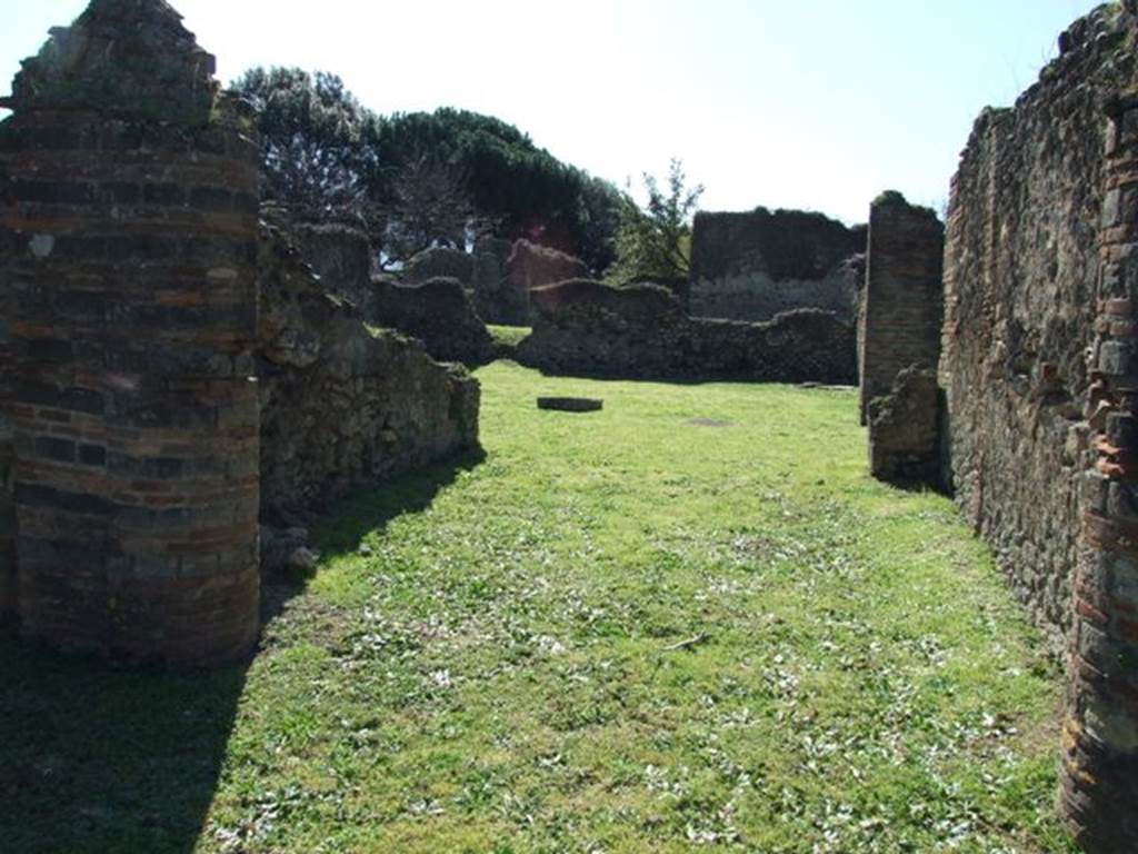 VIII.3.4 Pompeii.  March 2009. Room 5, Tablinum, looking south to garden area.