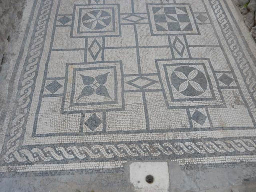 VIII.3.8 Pompeii. May 2016. Mosaic in entrance corridor/fauces, at northern end. 
Photo courtesy of Buzz Ferebee.

