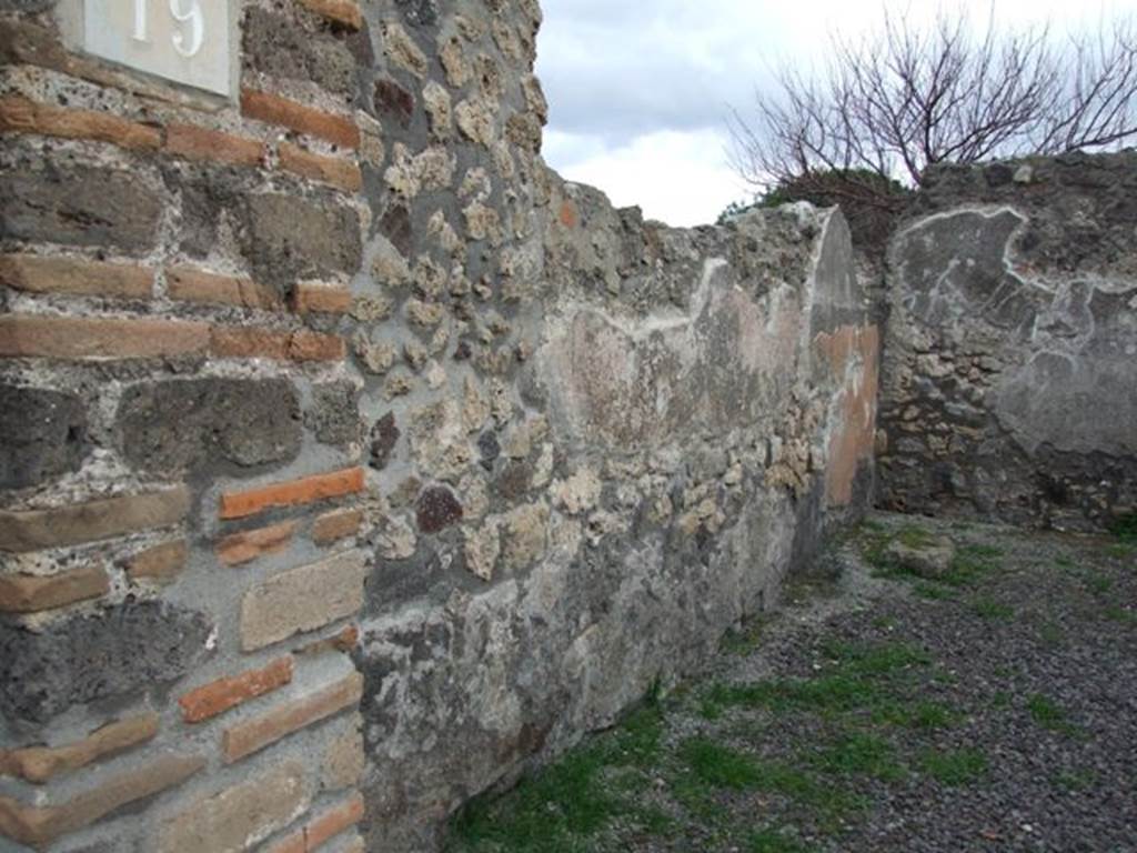 VIII.3.19 Pompeii.  December 2007.  North wall.