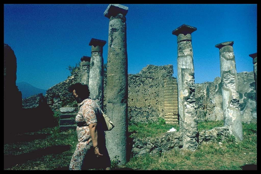 VIII.3.27 Pompeii.  Looking north across peristyle, towards stairs to upper floor.
Photographed 1970-79 by Günther Einhorn, picture courtesy of his son Ralf Einhorn.
