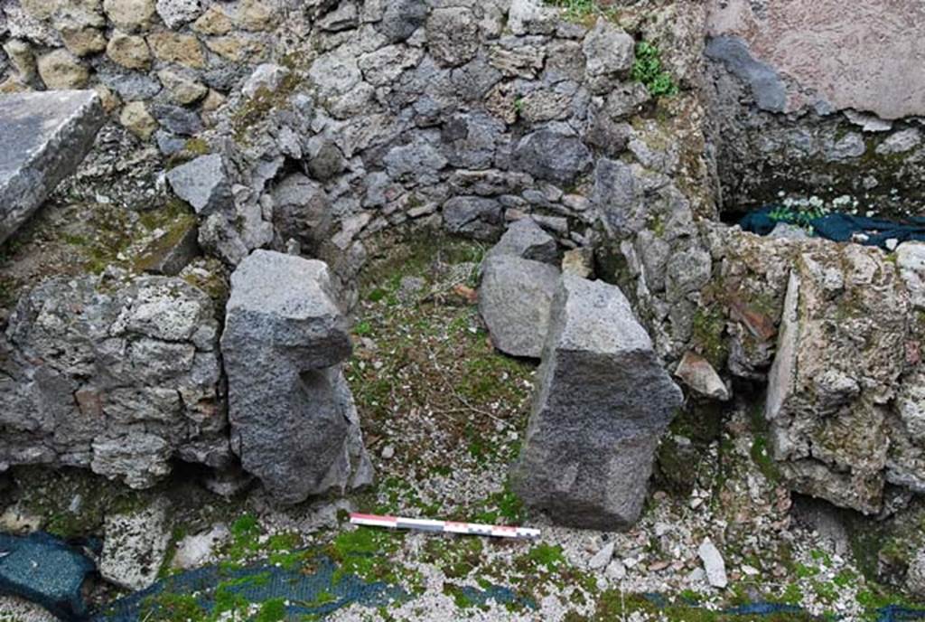 VIII.4.4 Pompeii. April 2009. Site of boiler, near east wall. Photo courtesy of Nicolas Monteix.