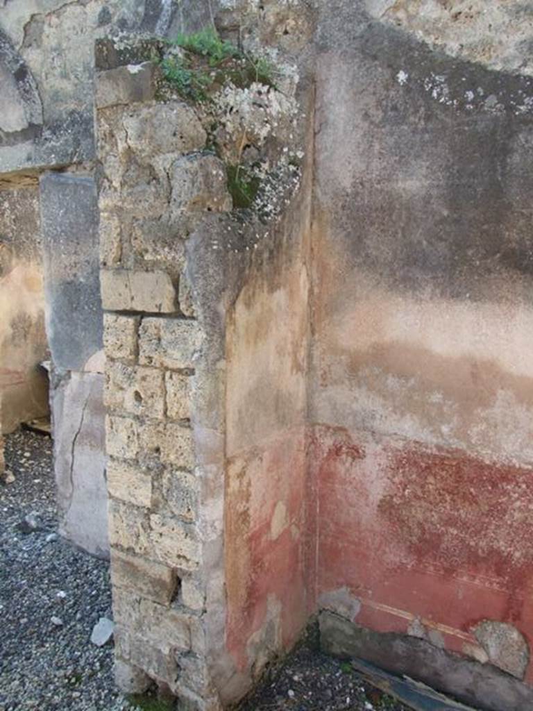 VIII.4.4 Pompeii. March 2009. Room 18, south-west corner of oecus.