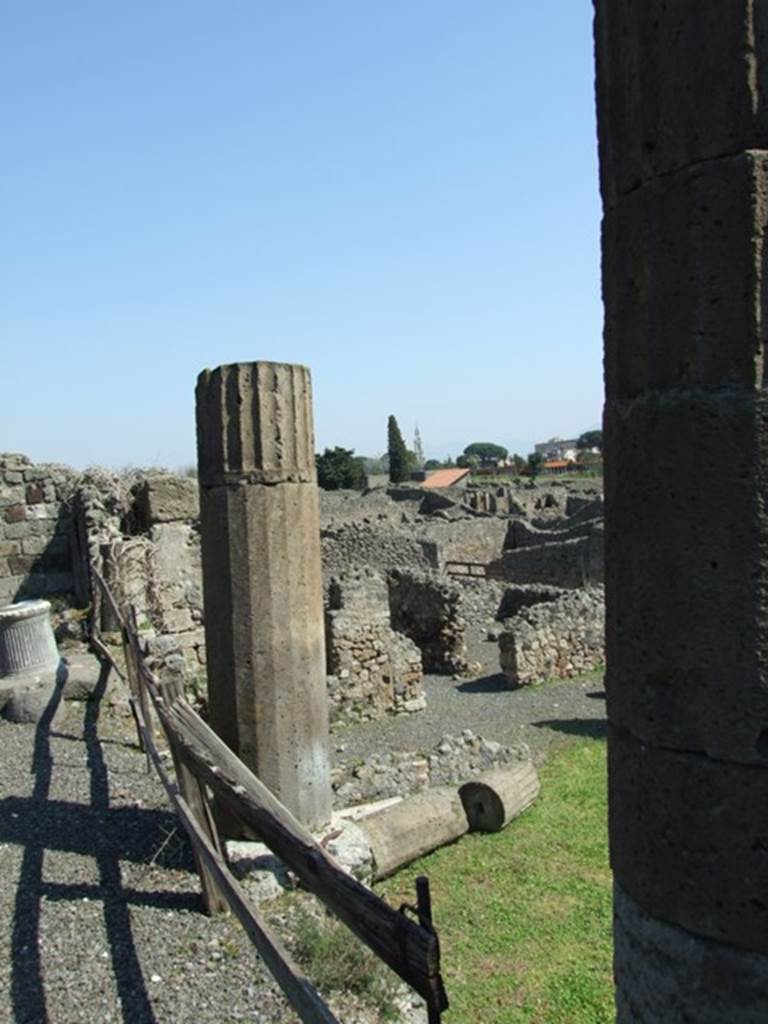 VIII.4.29 Pompeii. March 2009.   Rear rooms of VIII.2.27, taken from south portico of VIII.4.15.