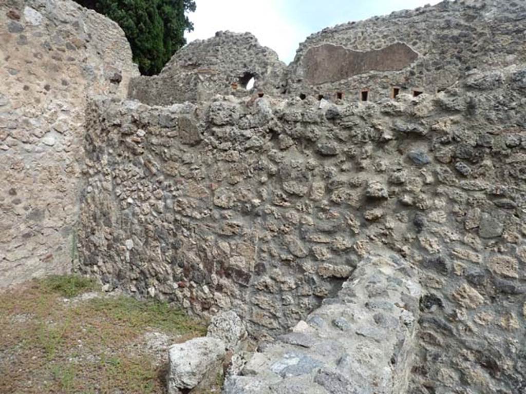 VIII.4.36 Pompeii, September 2015. East wall of rear room.