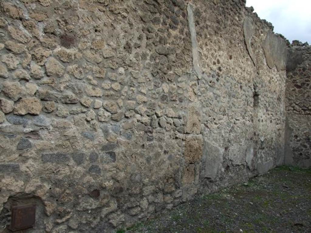 VIII.4.46 Pompeii. December 2007. North wall, with recess in rear room.