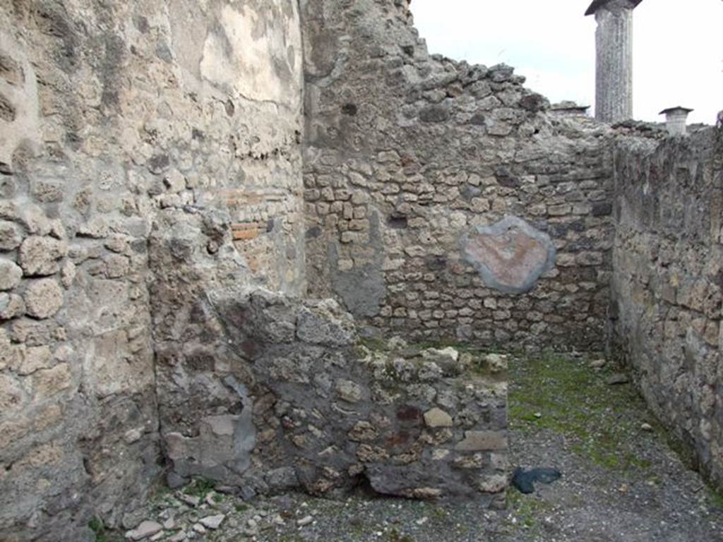 VIII.4.48 Pompeii. December 2007. Small room in north-east corner of shop.