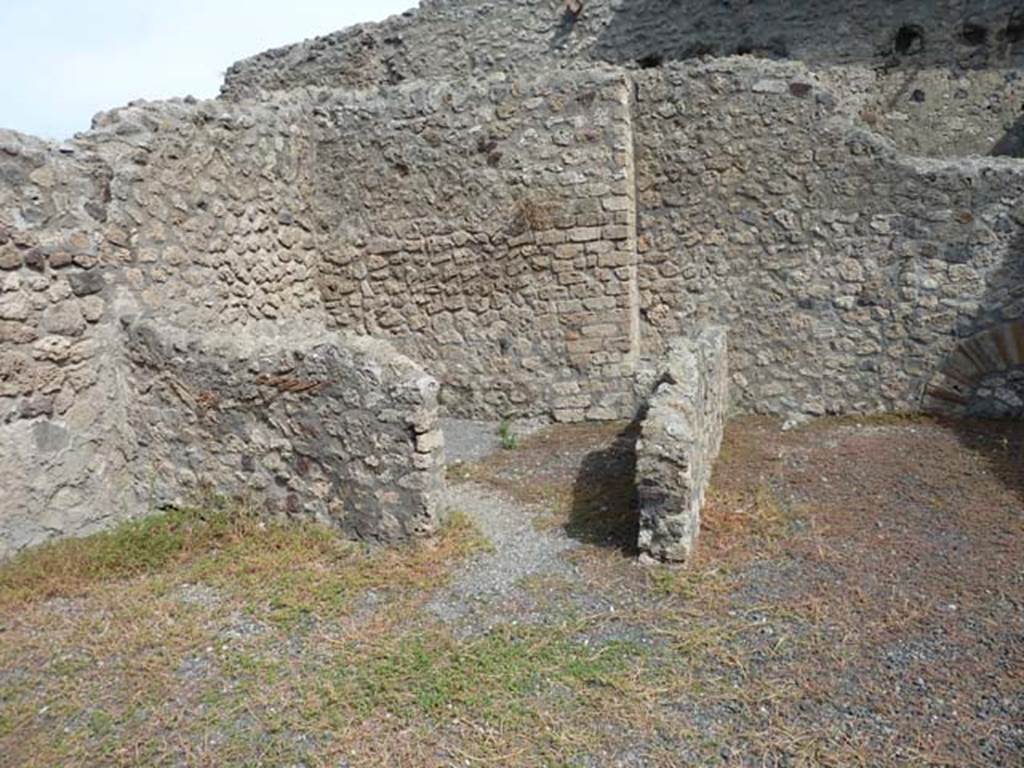 VIII.4.51 Pompeii. September 2015. Looking towards doorway to room in north-east corner of shop-room.