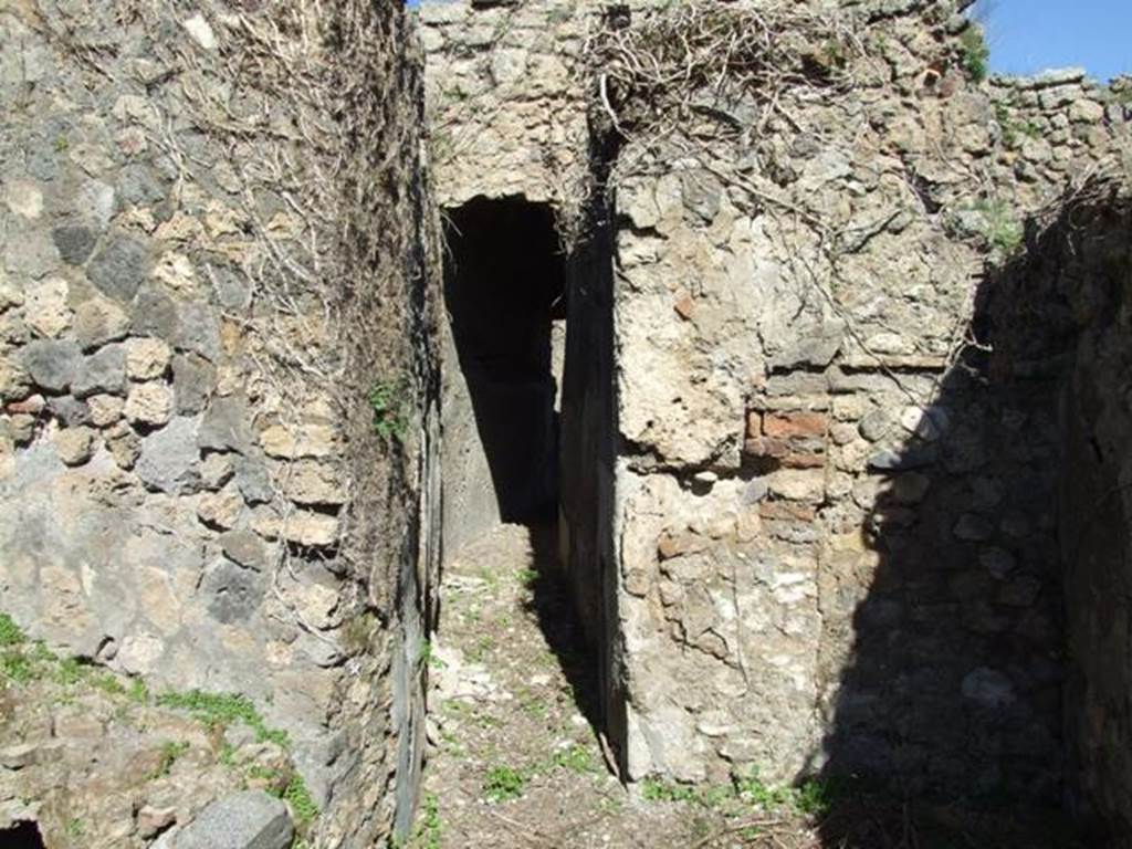 VIII.5.5 Pompeii. March 2009. Room 30, looking north along corridor to atrium from kitchen.