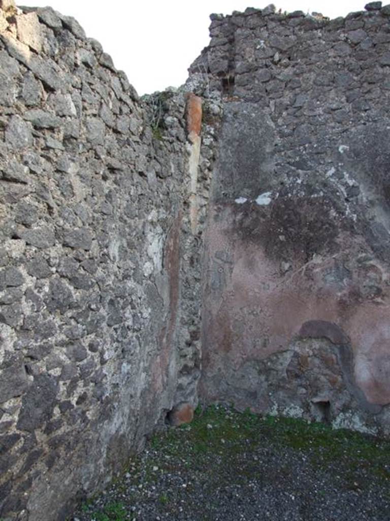 VIII.5.4 Pompeii. December 2007. Waste pipe in south-east corner of shop.