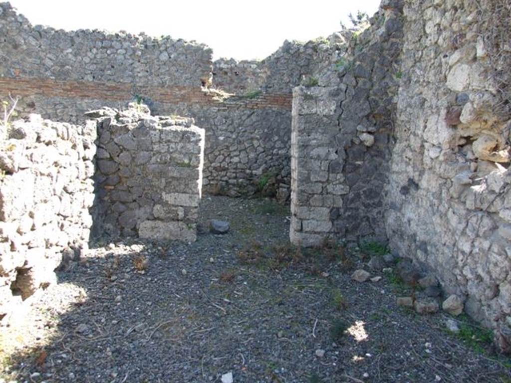 VIII.5.9 Pompeii.  March 2009.  Room 8, Ala.  Looking east to small room or cupboard at rear, Room 9.