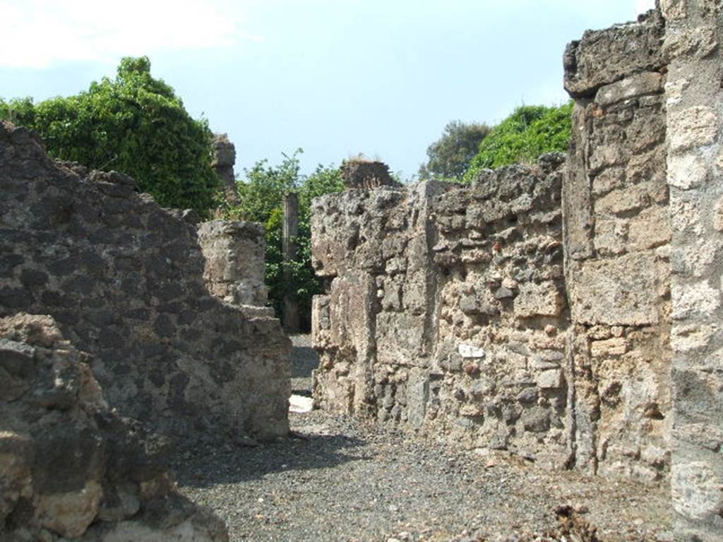 VIII.5.9 Pompeii. May 2005.  Looking south west into Room 11, and Room 10. Taken from VIII.5.11. 