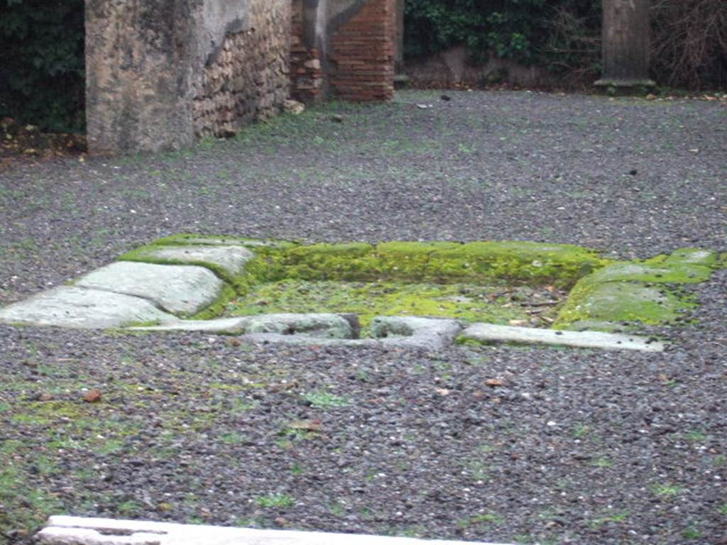 VIII.5.9 Pompeii. December 2005. Room 1, looking south across impluvium in atrium.  