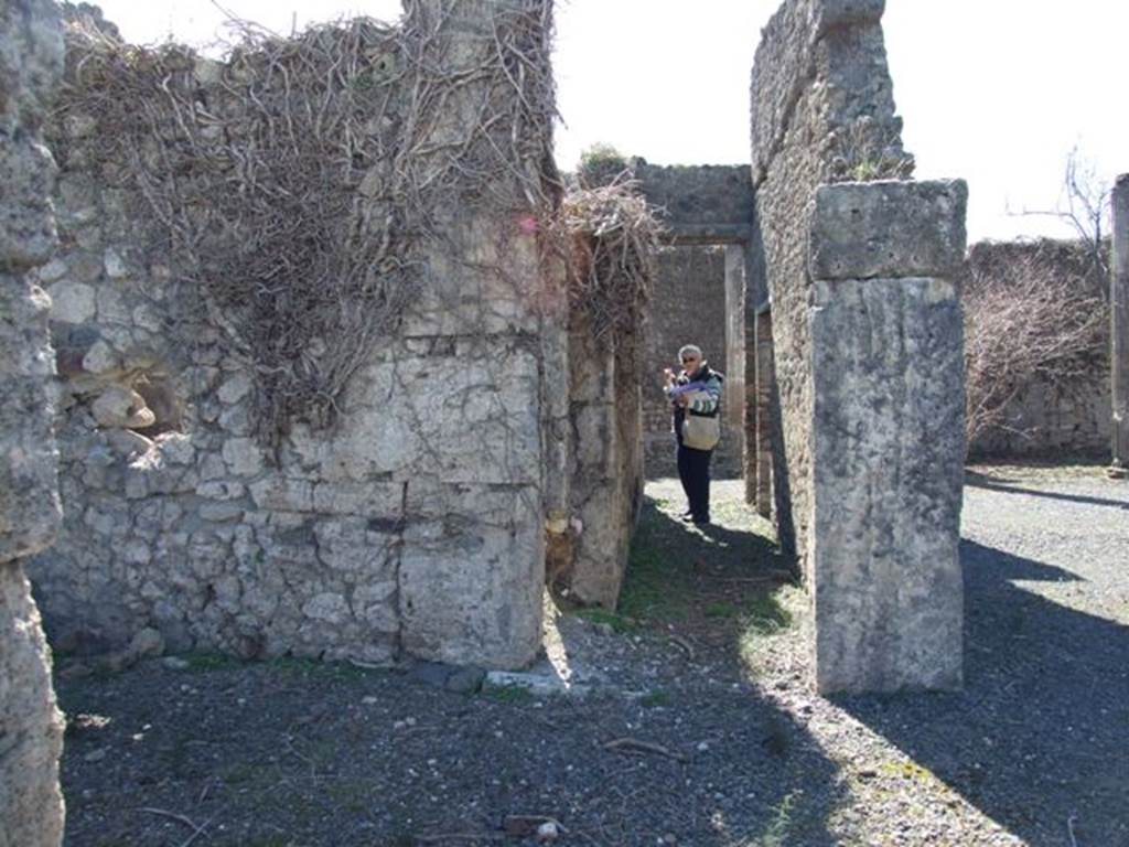 VIII.5.9 Pompeii.  March 2009.  Room 7.  Corridor to Rear.  Looking south.