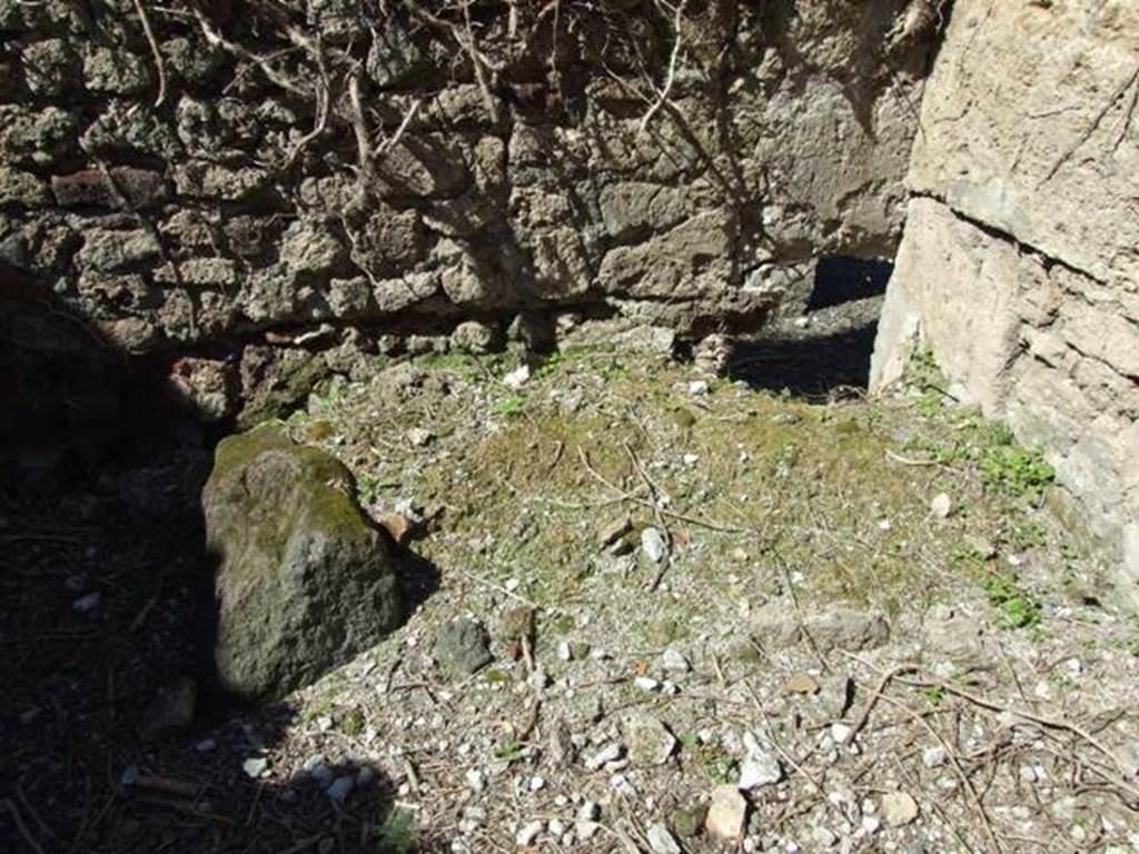 VIII.5.9 Pompeii.  March 2009.  Room 12.  North west corner and through hole in wall, to Corridor.