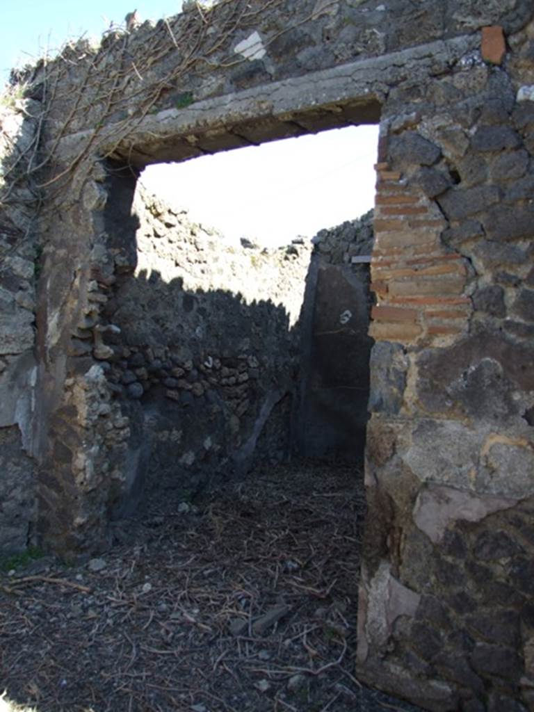 VIII.5.9 Pompeii.  March 2009.  Doorway to Room 13.