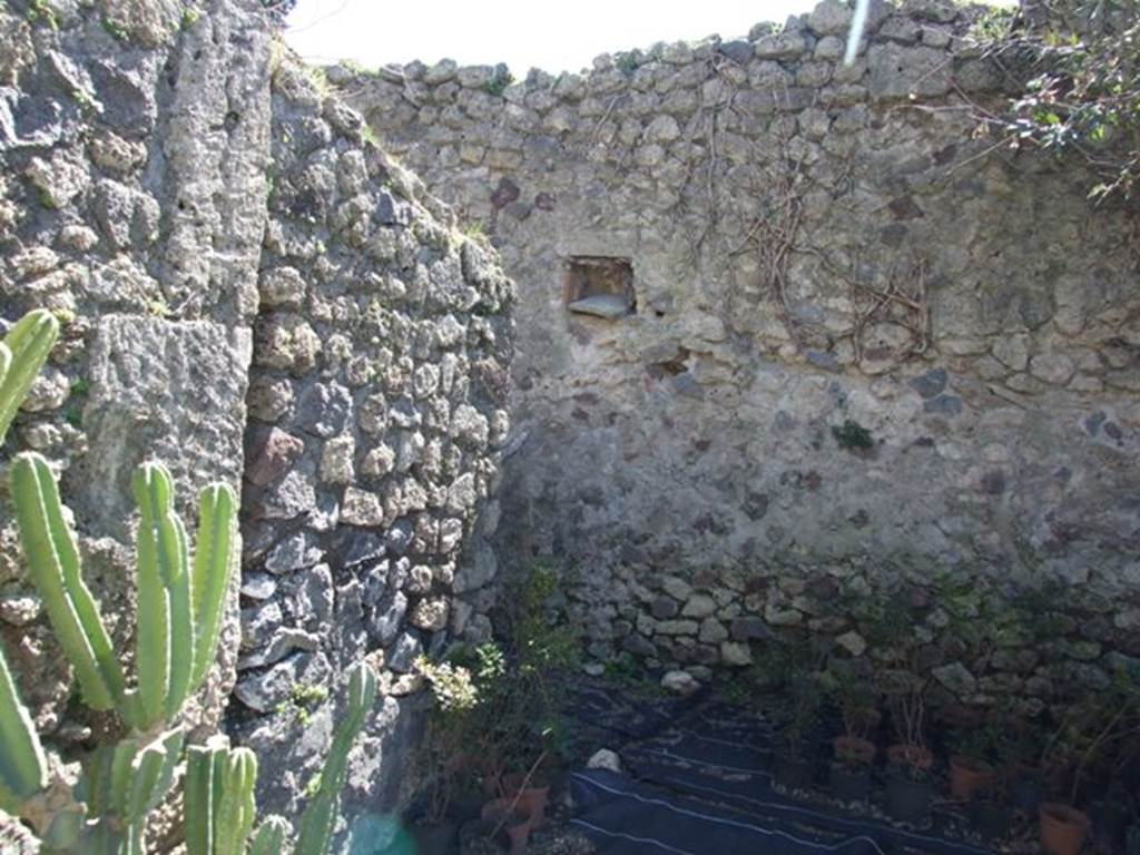 VIII.5.16 Pompeii.  March 2009.  Room 5.   South wall, with entrance to Room 8, Corridor.