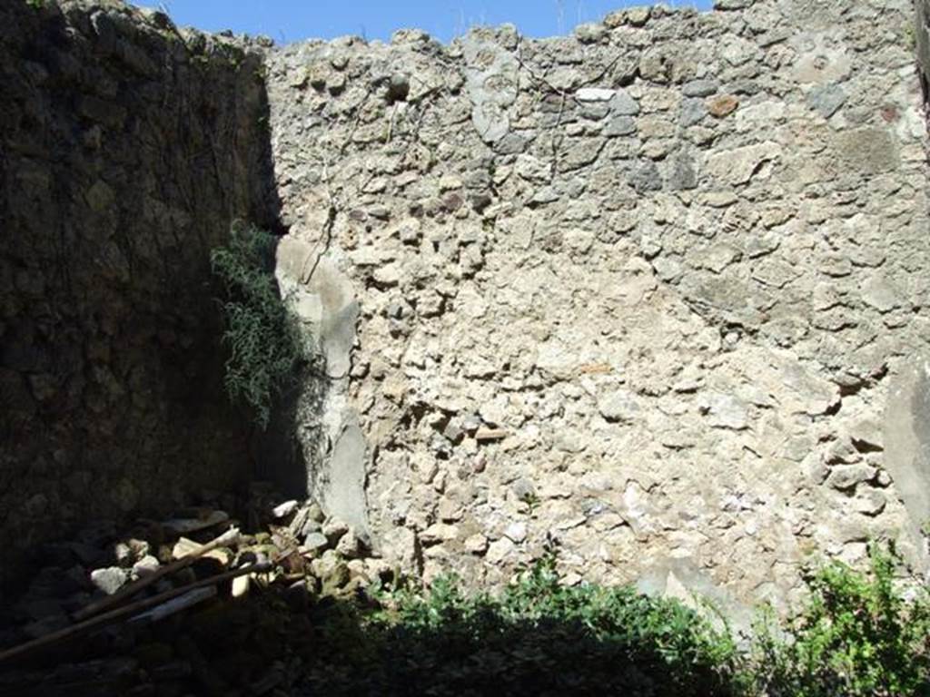 VIII.5.16 Pompeii.  March 2009.  Room 10, North wall and north west corner.