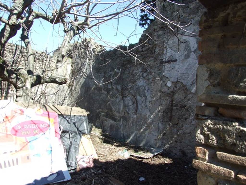 VIII.5.16 Pompeii.  March 2009.  Room 11, Small garden area. East wall.