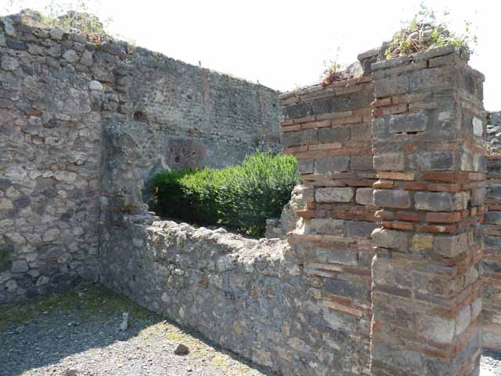 VIII.5.24 Pompeii. May 2010. Room 2, west wall.