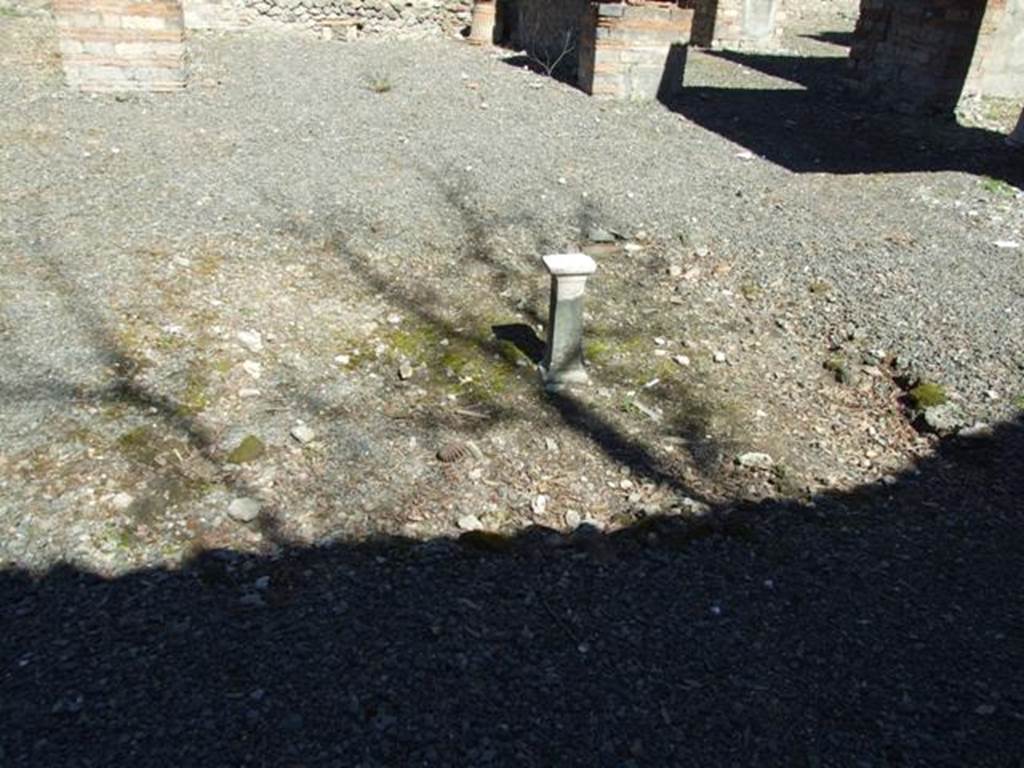 VIII.5.37 Pompeii. March 2009. Room 1, remains of impluvium in atrium.  