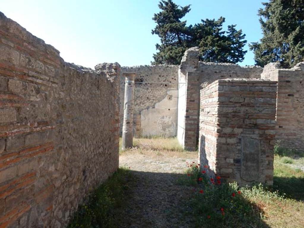 VIII.5.37 Pompeii. May 2017. Room 6, looking north along corridor, leading to east portico.  Photo courtesy of Buzz Ferebee.
