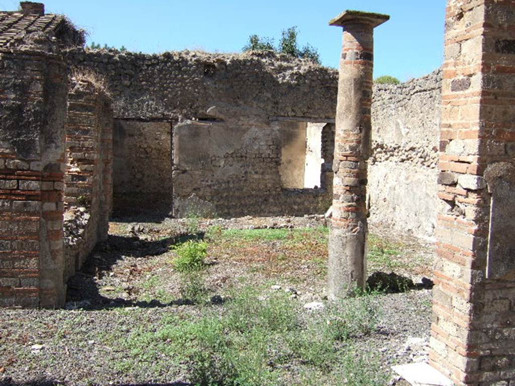 VIII.5.37 Pompeii.  September 2005.  Looking west across garden behind Tablinum.